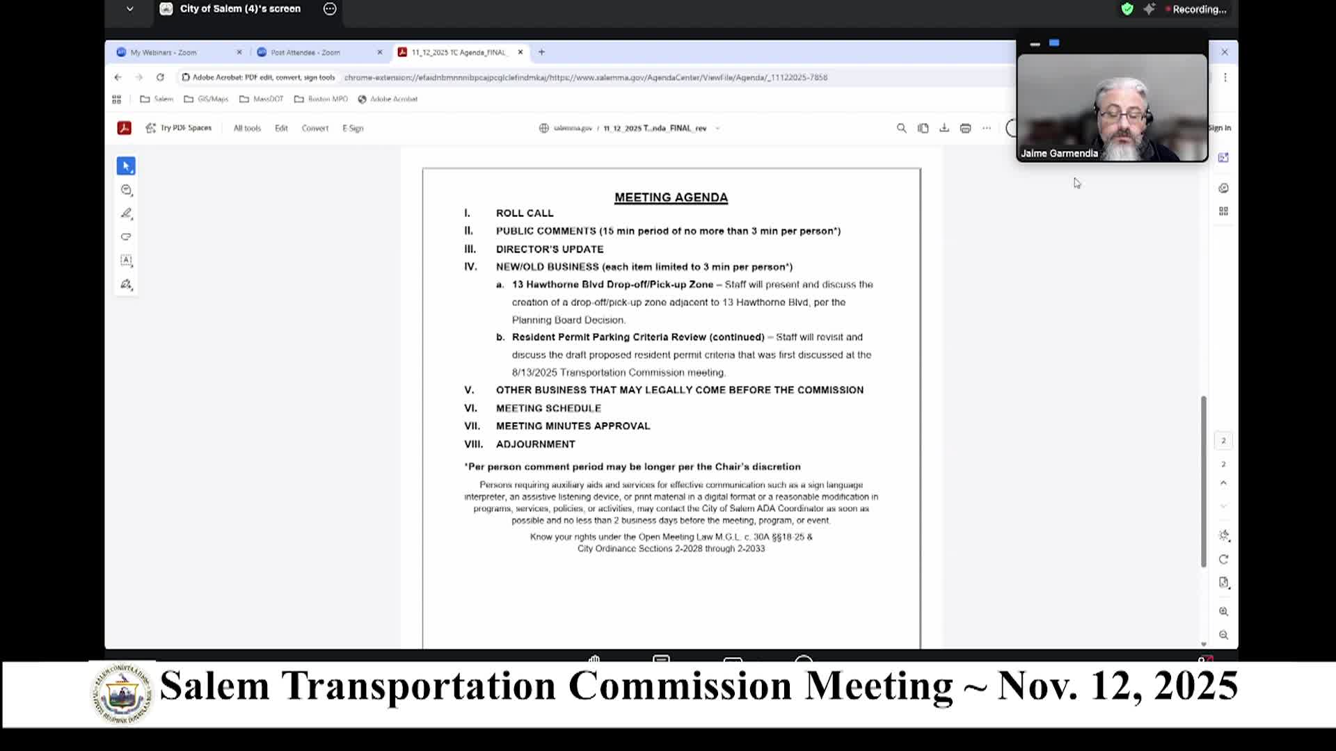 Salem Transportation Commission 11/12/2025