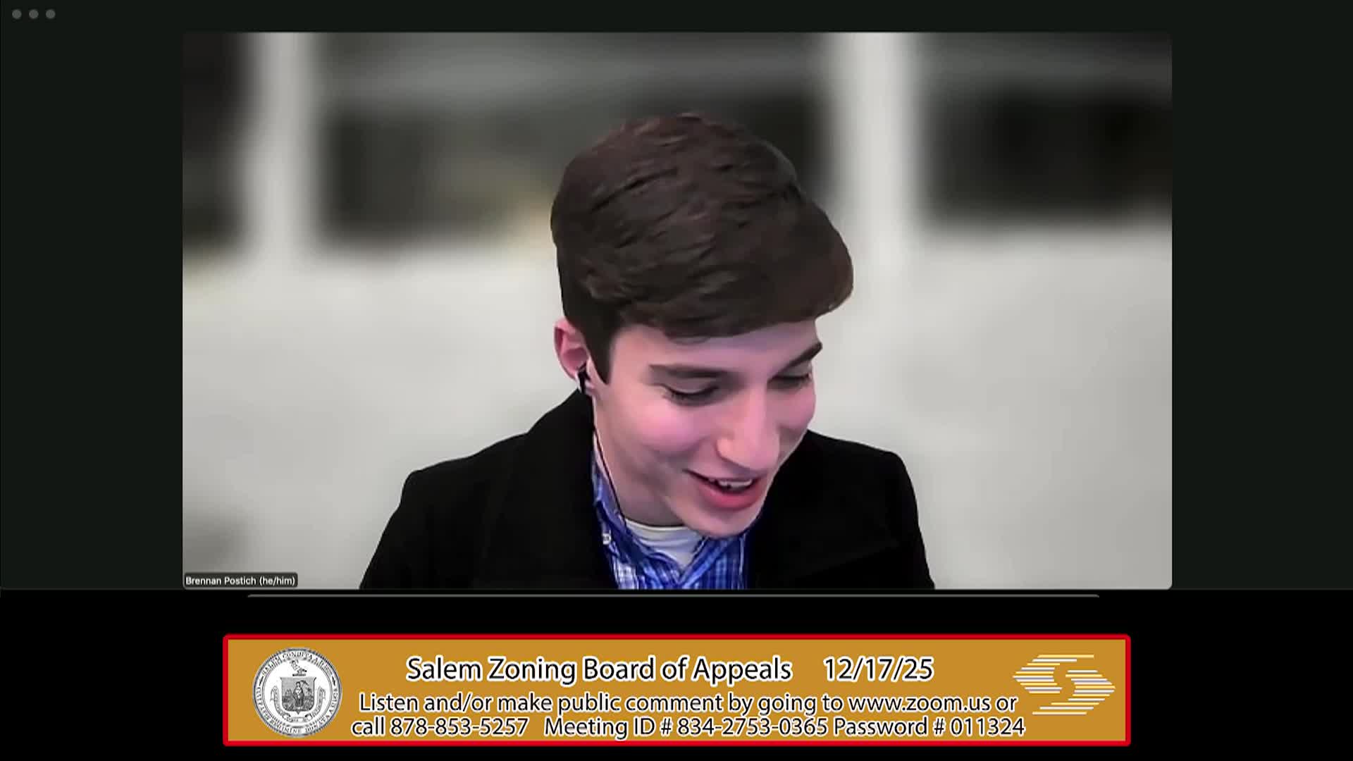 Salem Zoning Board of Appeals Meeting 12/17/25