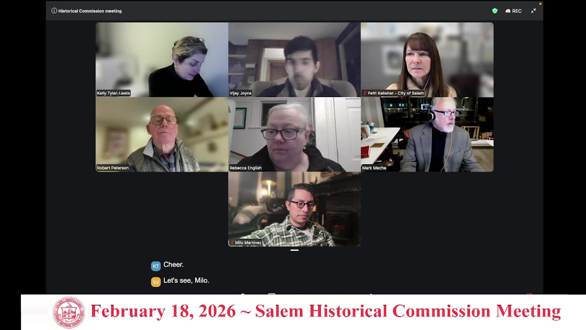 Salem Historical Commission Meeting 2/18/2026