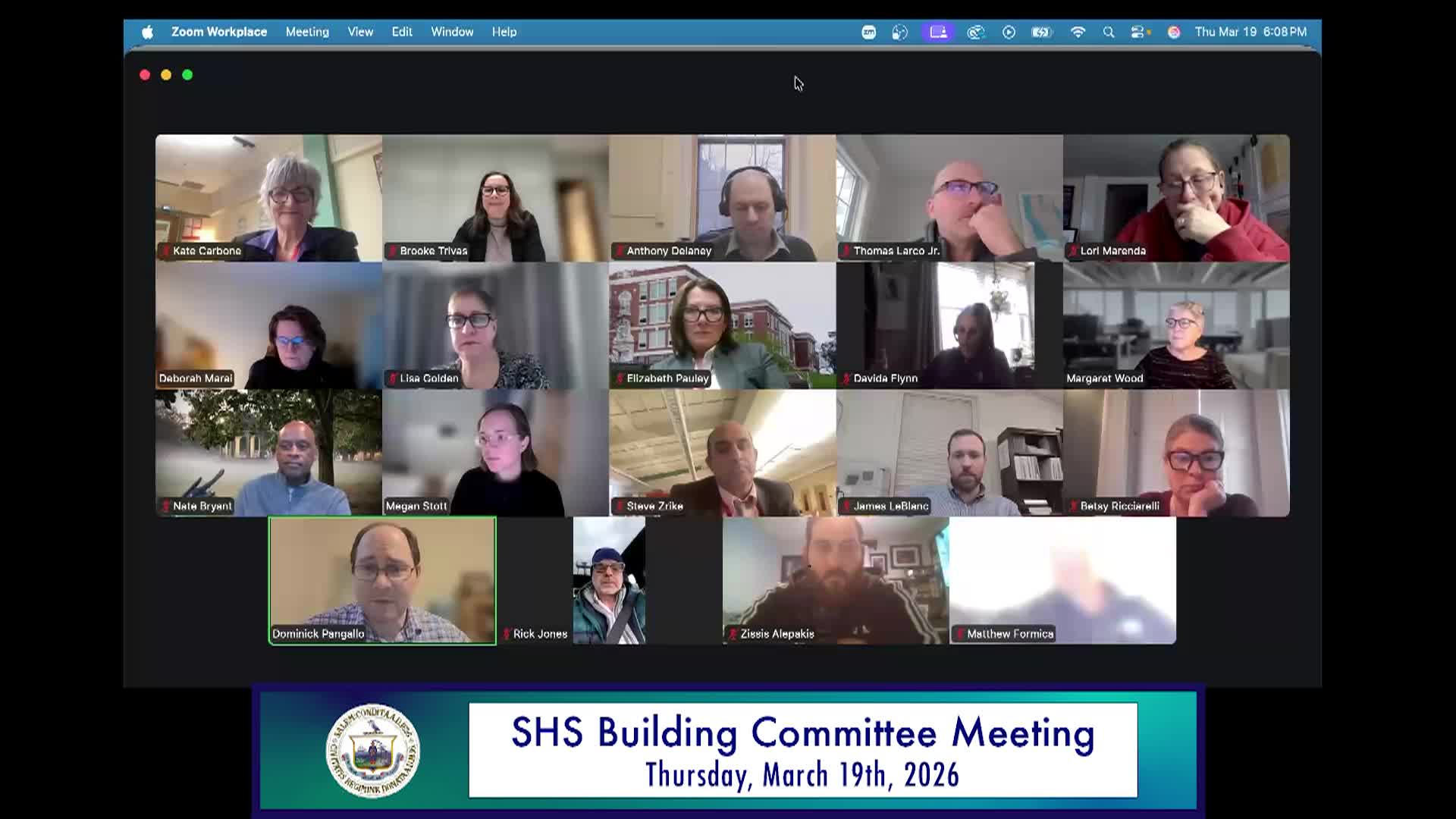Salem High School Building Committee Meeting 3/19/2026