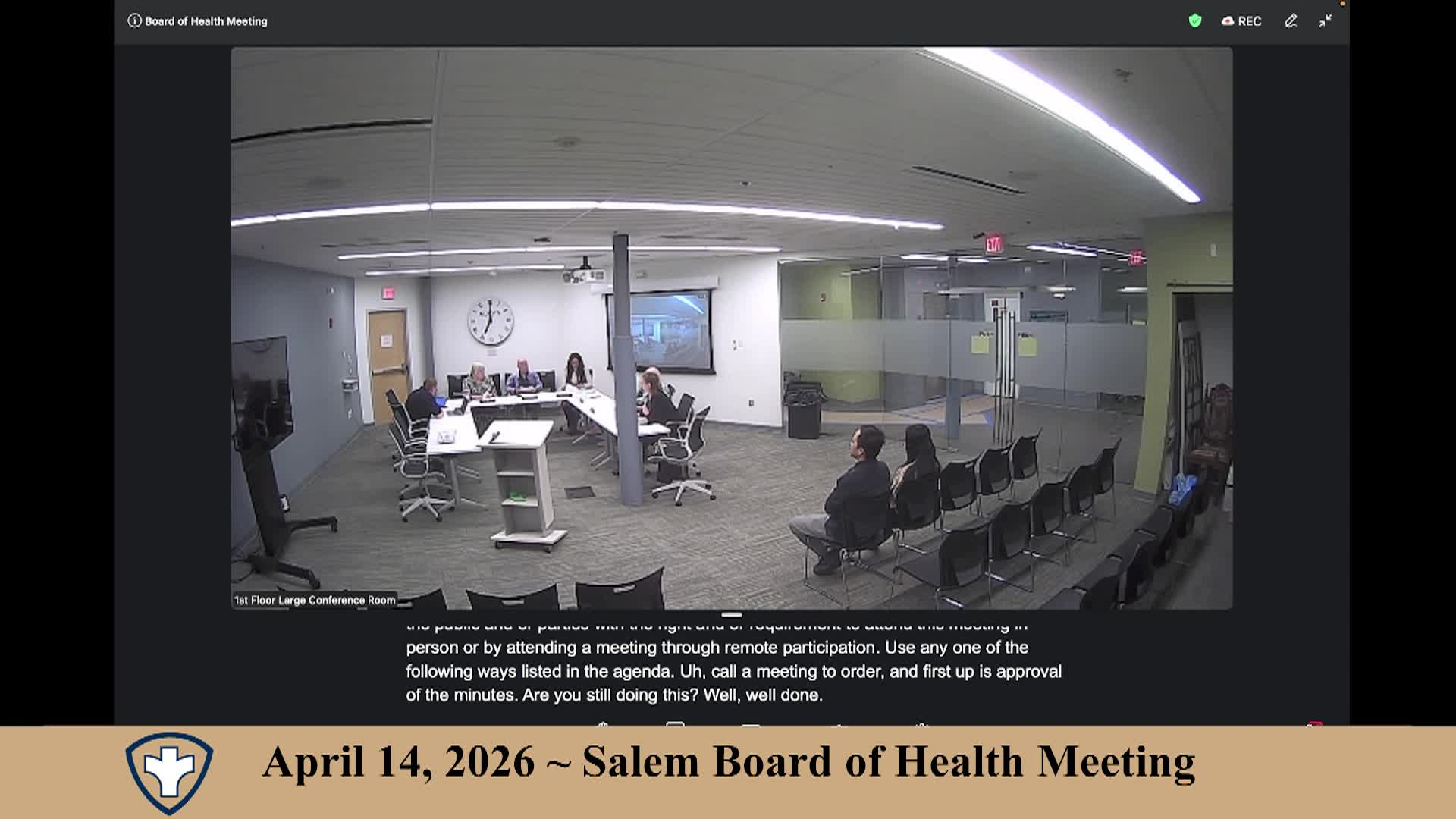 Salem Board of Health Meeting 4/14/2026