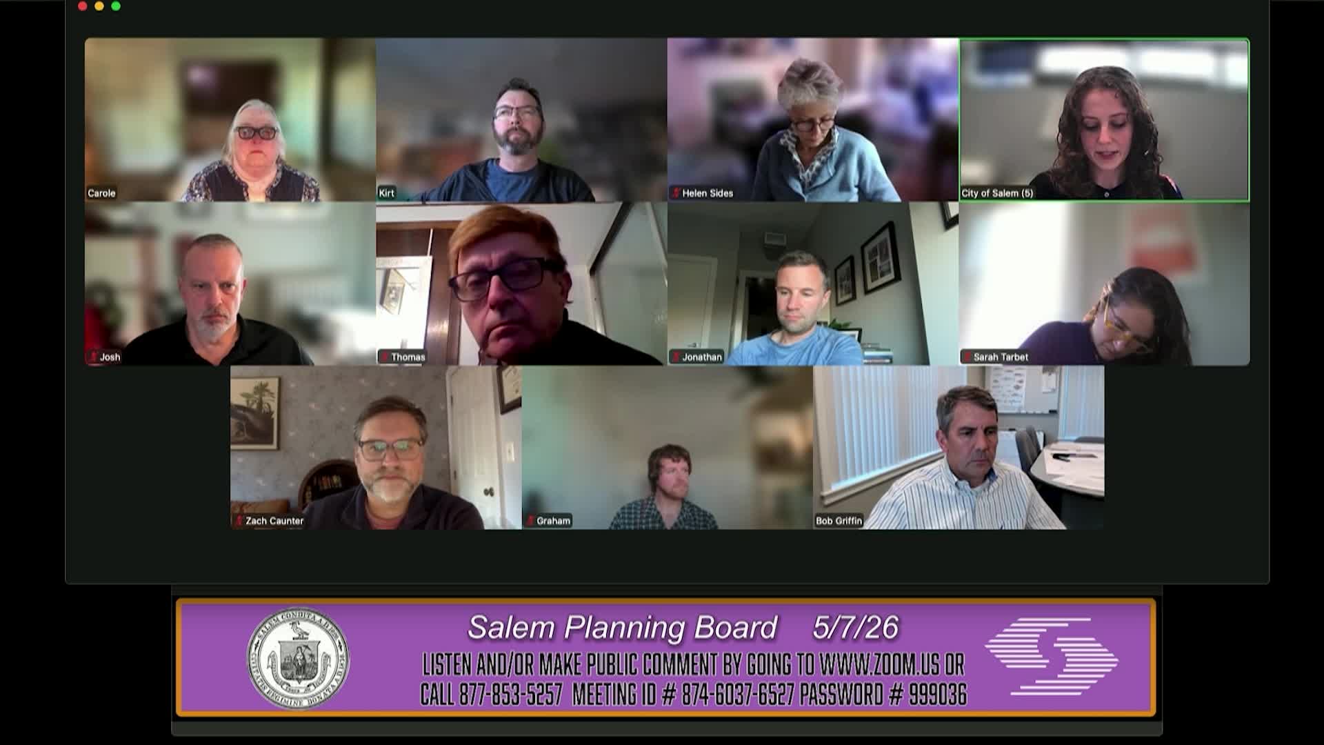 Salem Planning Board Meeting 5/7/26