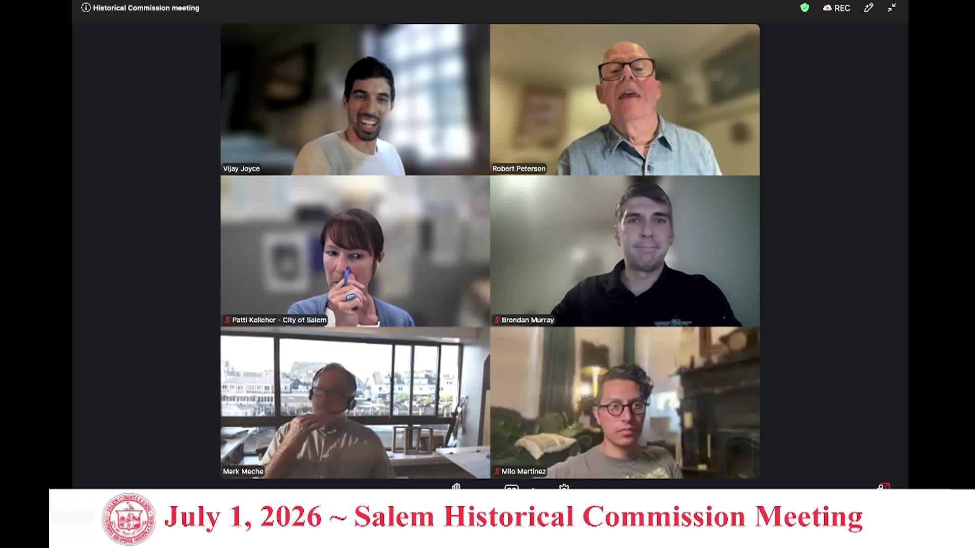 Salem Historical Commission Meeting 7/1/2026