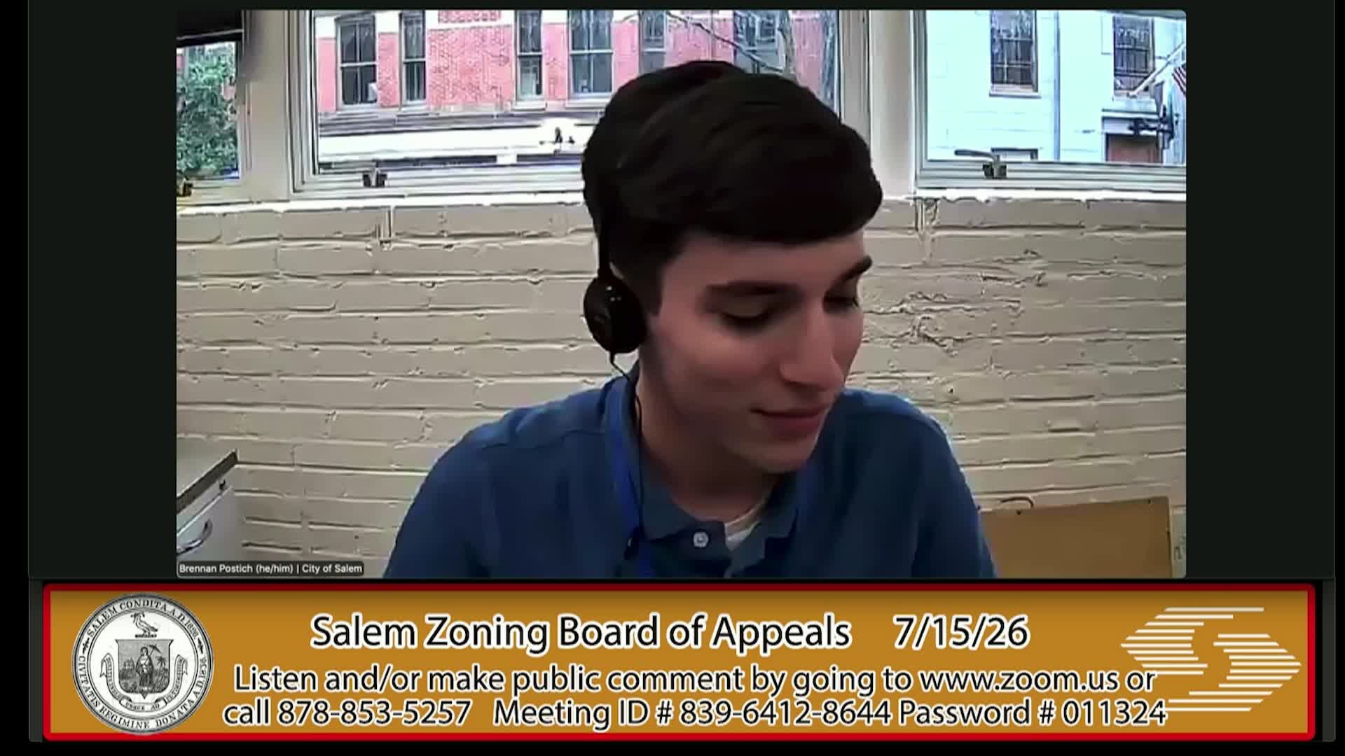 Salem Zoning Board of Appeals Meeting 7/15/26