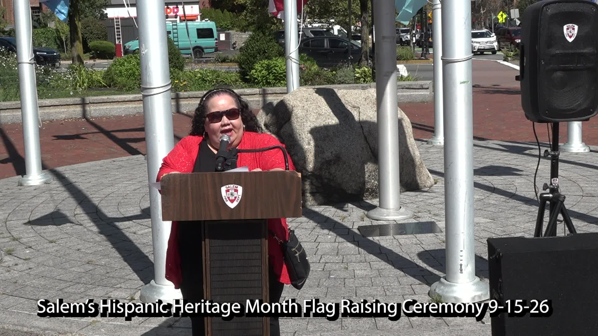 Salem Hispanic Heritage Month Flag Raising Ceremony 9/15/26