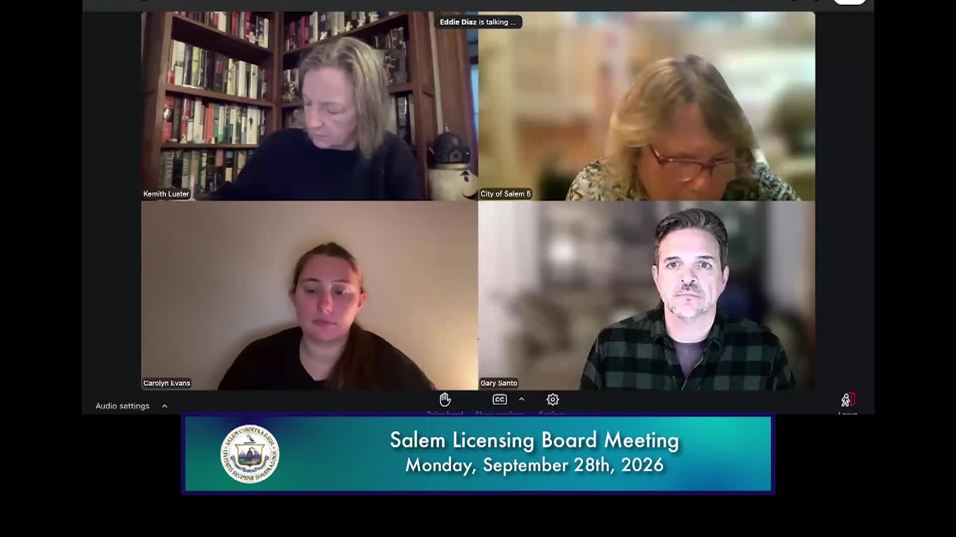Salem Licensing Board Meeting 9/28/2026