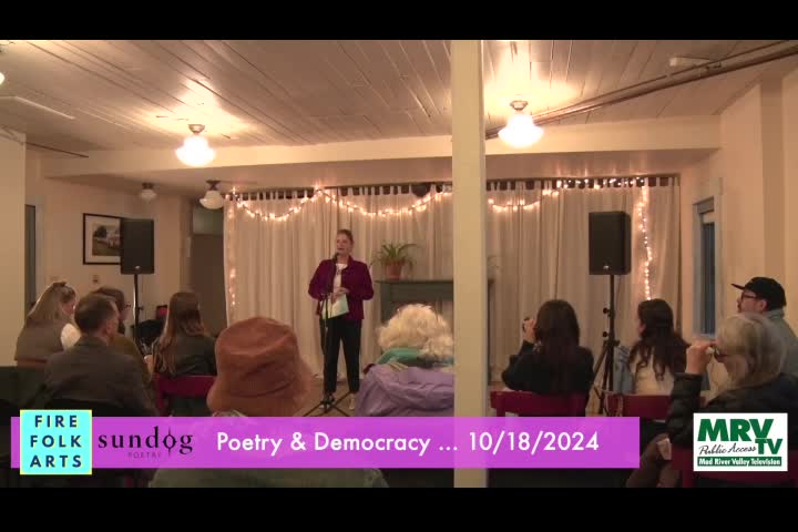 Poetry and Democracy Firefolks Arts and Sundog Poetry 10/18/2024