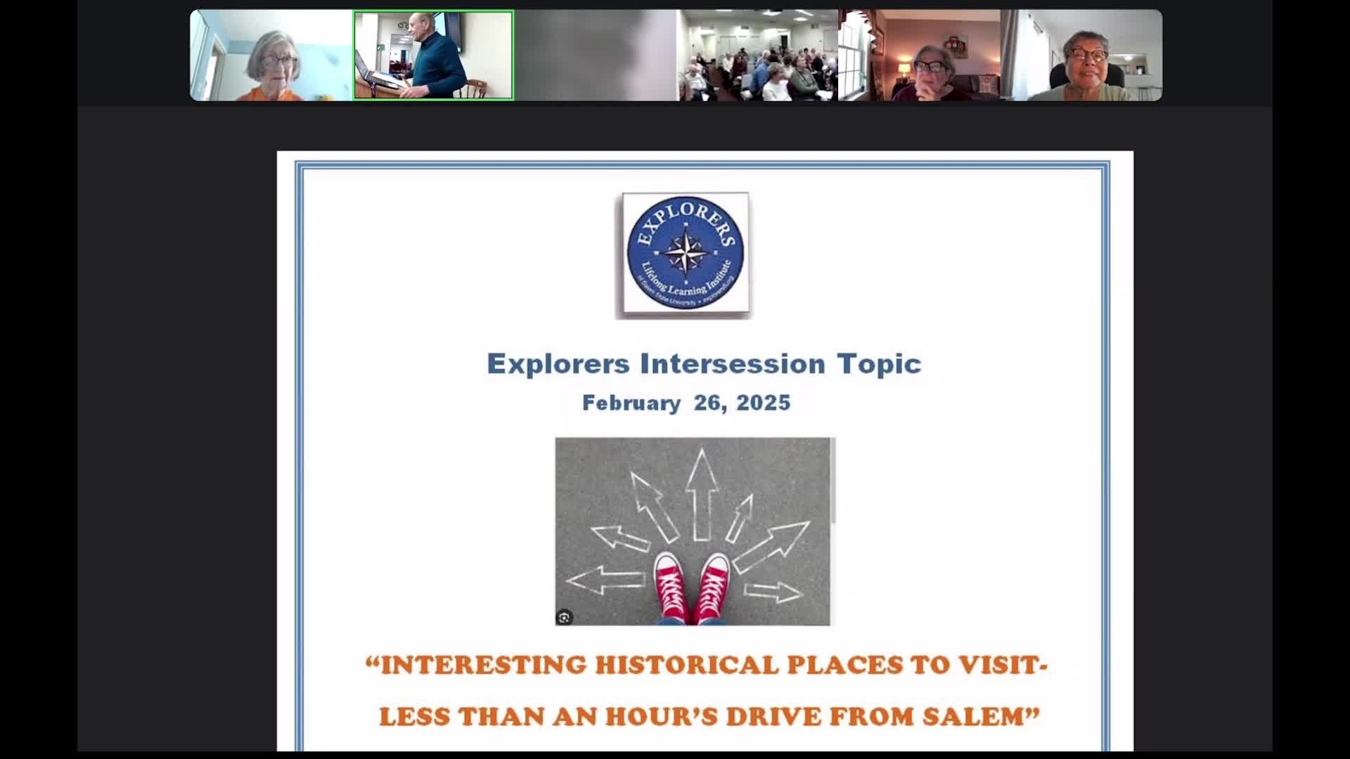 Explorers LLI: Ted Novakowski; Interesting Places to Visit an Hour From Salem 2/26/25